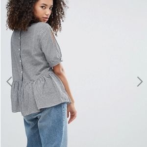 Y.A.S Checky Button Back Top